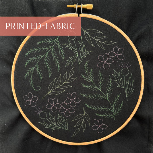 Ferns and Thistles Printed Fabric