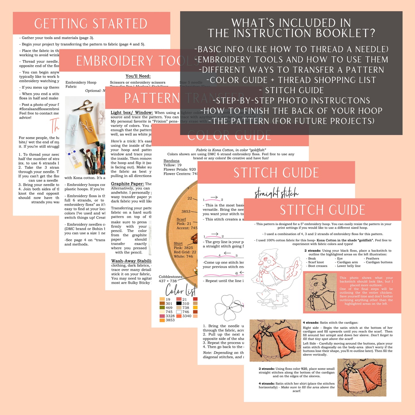 Spring Pansy Embroidery Kit