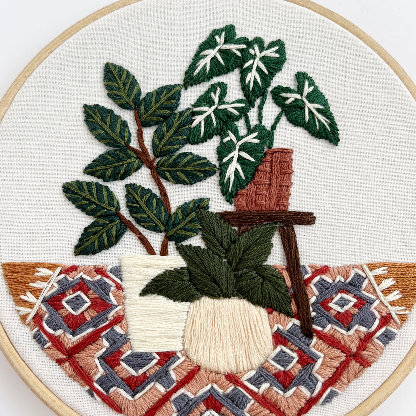 5" Houseplant Embroidery Hoop
