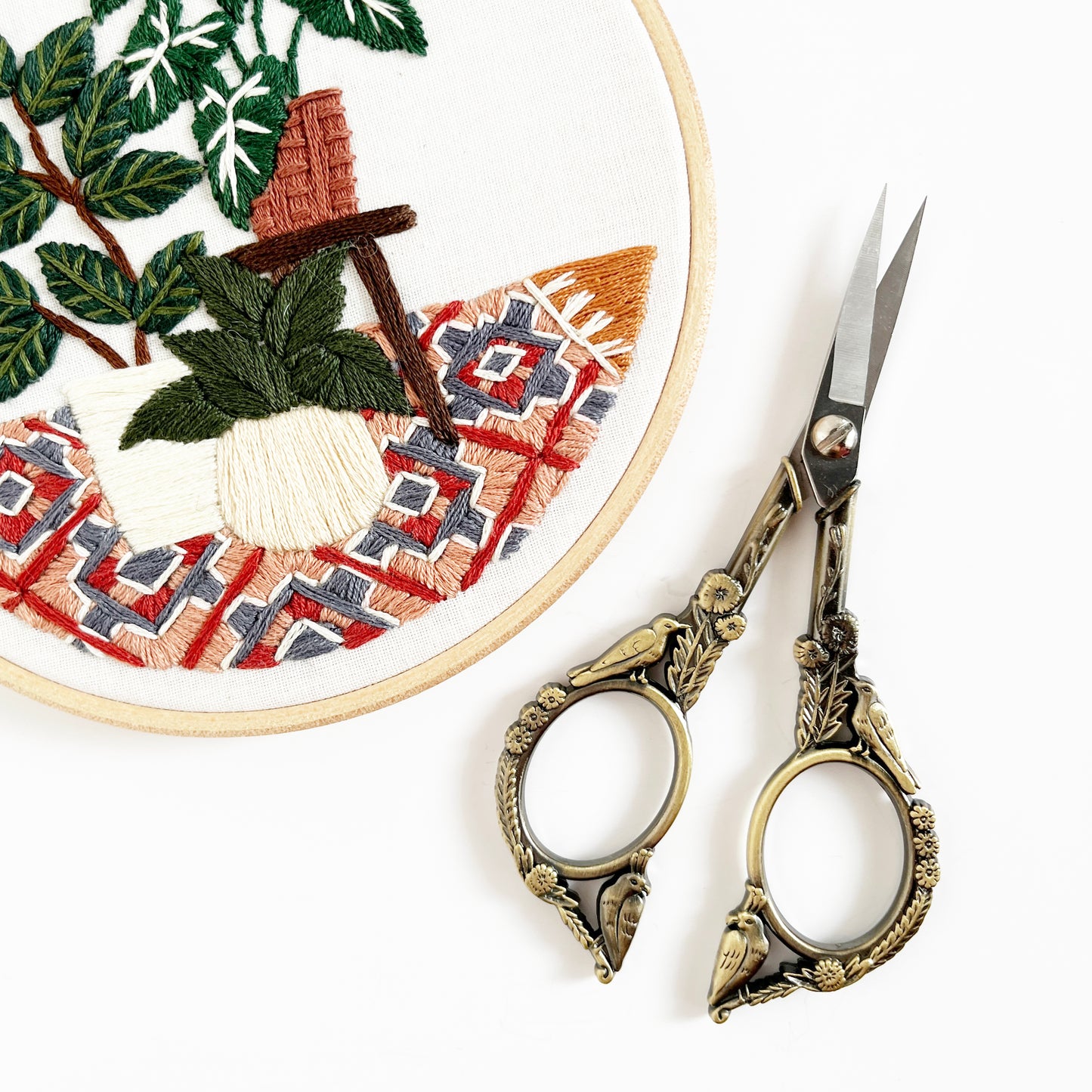 Birds and Flowers Embroidery Scissors
