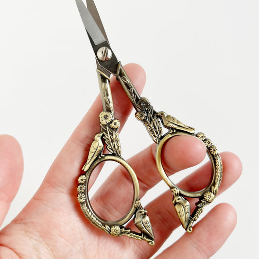 Birds and Flowers Embroidery Scissors