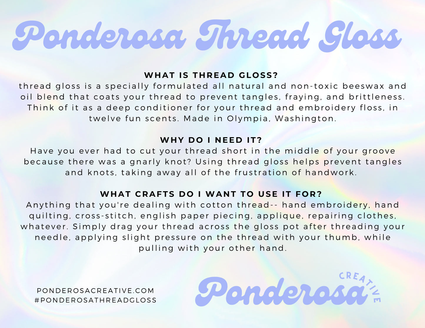 Ponderosa Thread Gloss