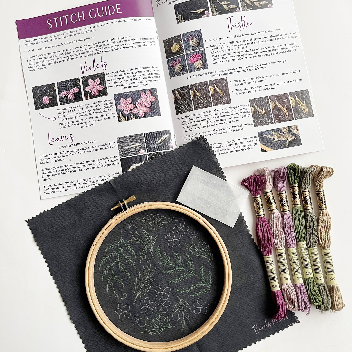 Ferns and Thistles Embroidery Kit