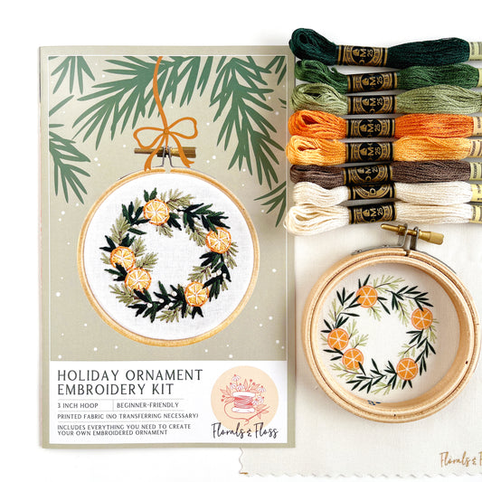 Wreath with Oranges Holiday Ornament Mini-Kit