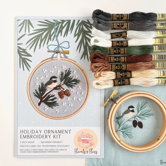 Chickadee Holiday Ornament Mini-Kit