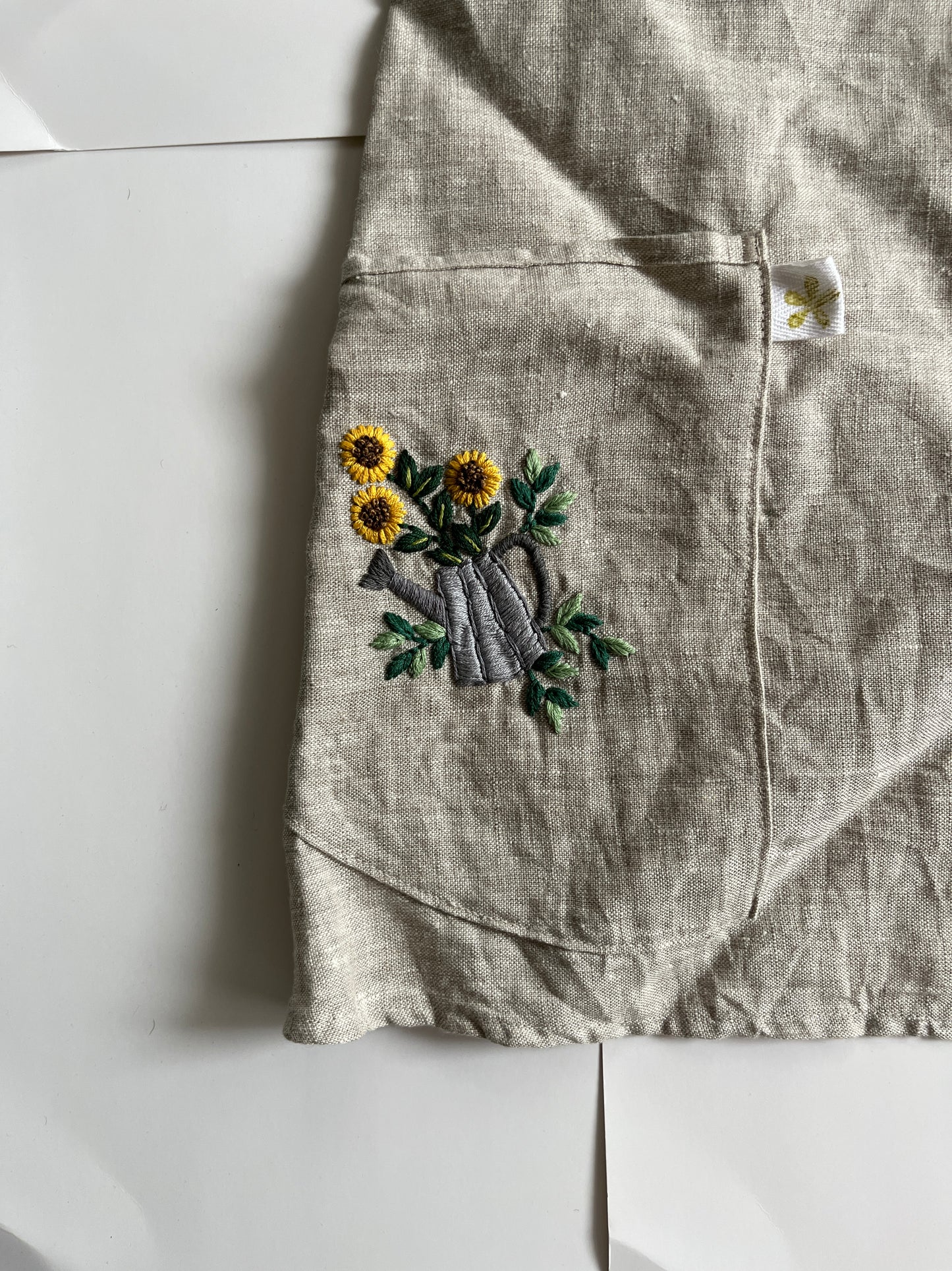 One-Size handmade linen gardening apron