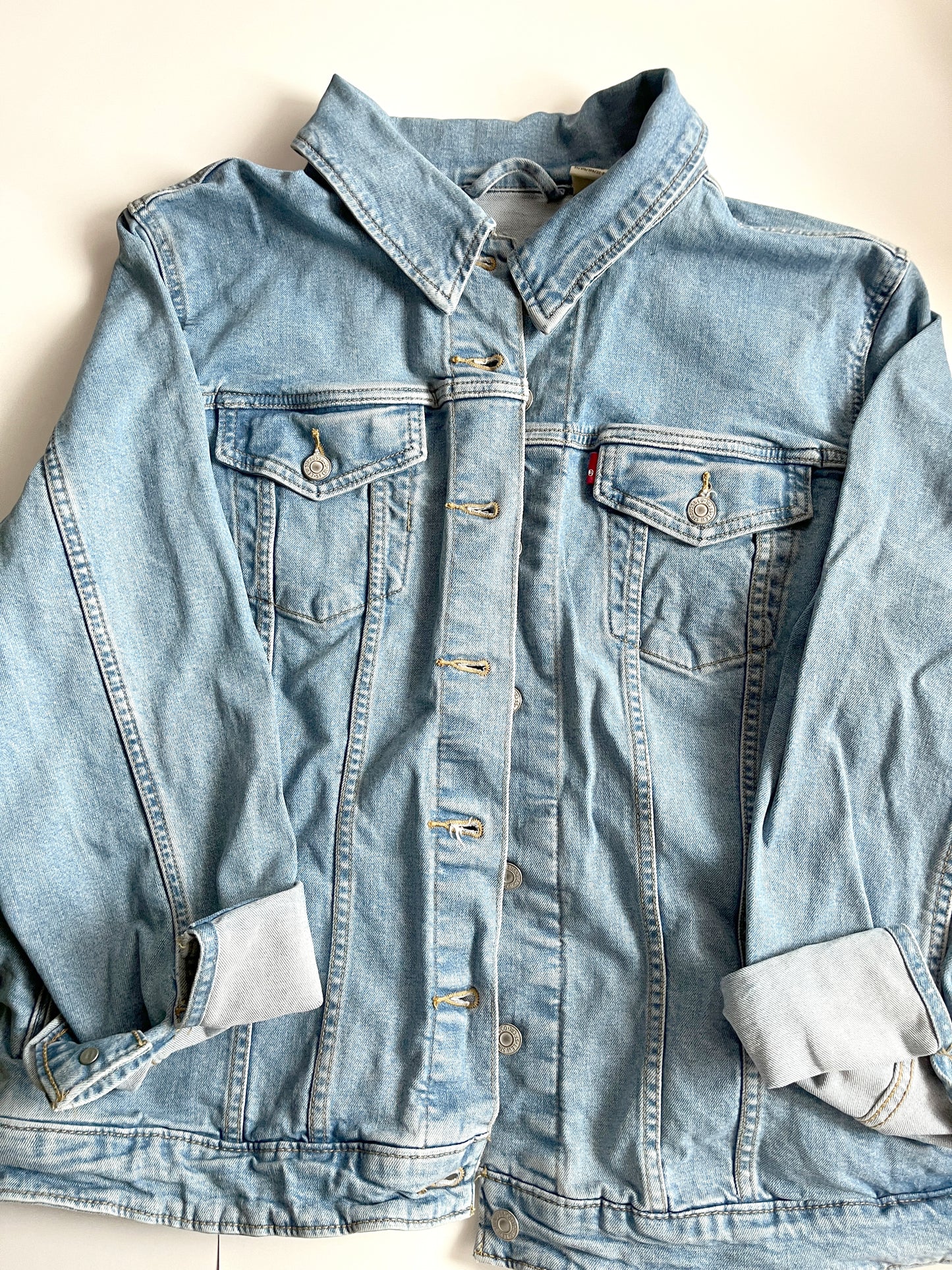 3XL "Flourishing" embroidered Levi's jean jacket