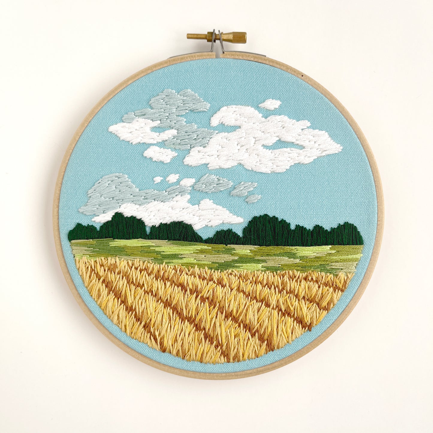 Prairie Embroidery Kit (printed fabric) - 6"