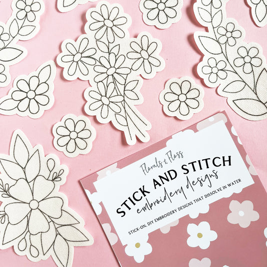 STICK AND STITCH. 4 Large Embroidery Stickers. Funny Spring. -  Canada
