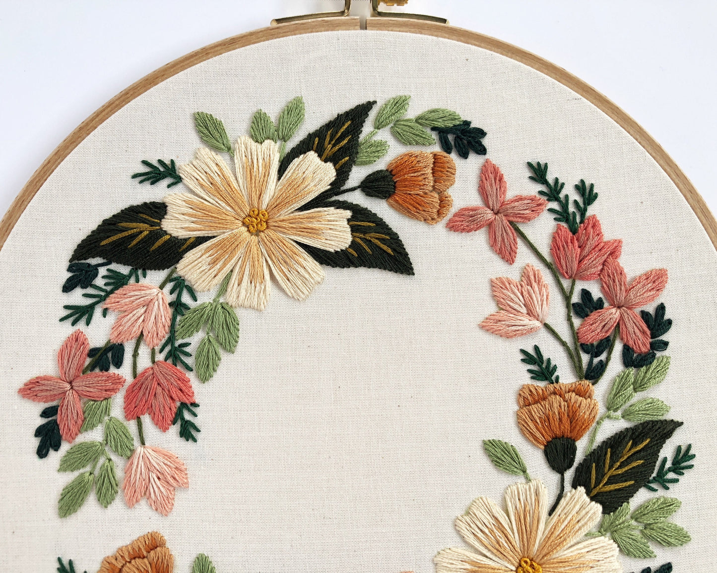 Floral wall hanging, 10 embroidery hoop – floralsandfloss