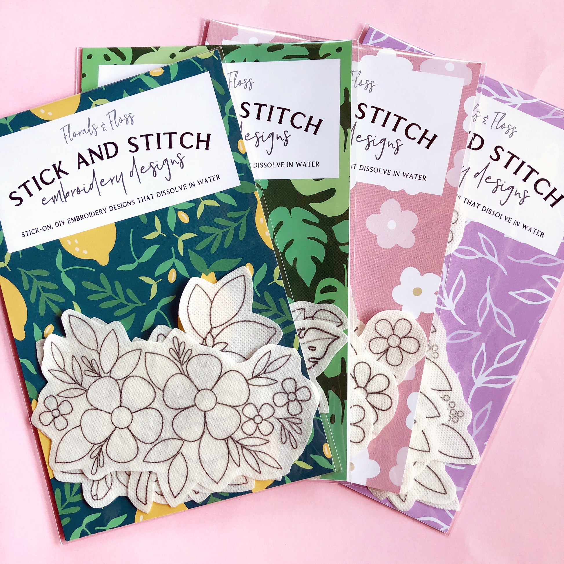 Wildflowers Stick & Stitch Embroidery Transfers — Becky's Sewing Studio