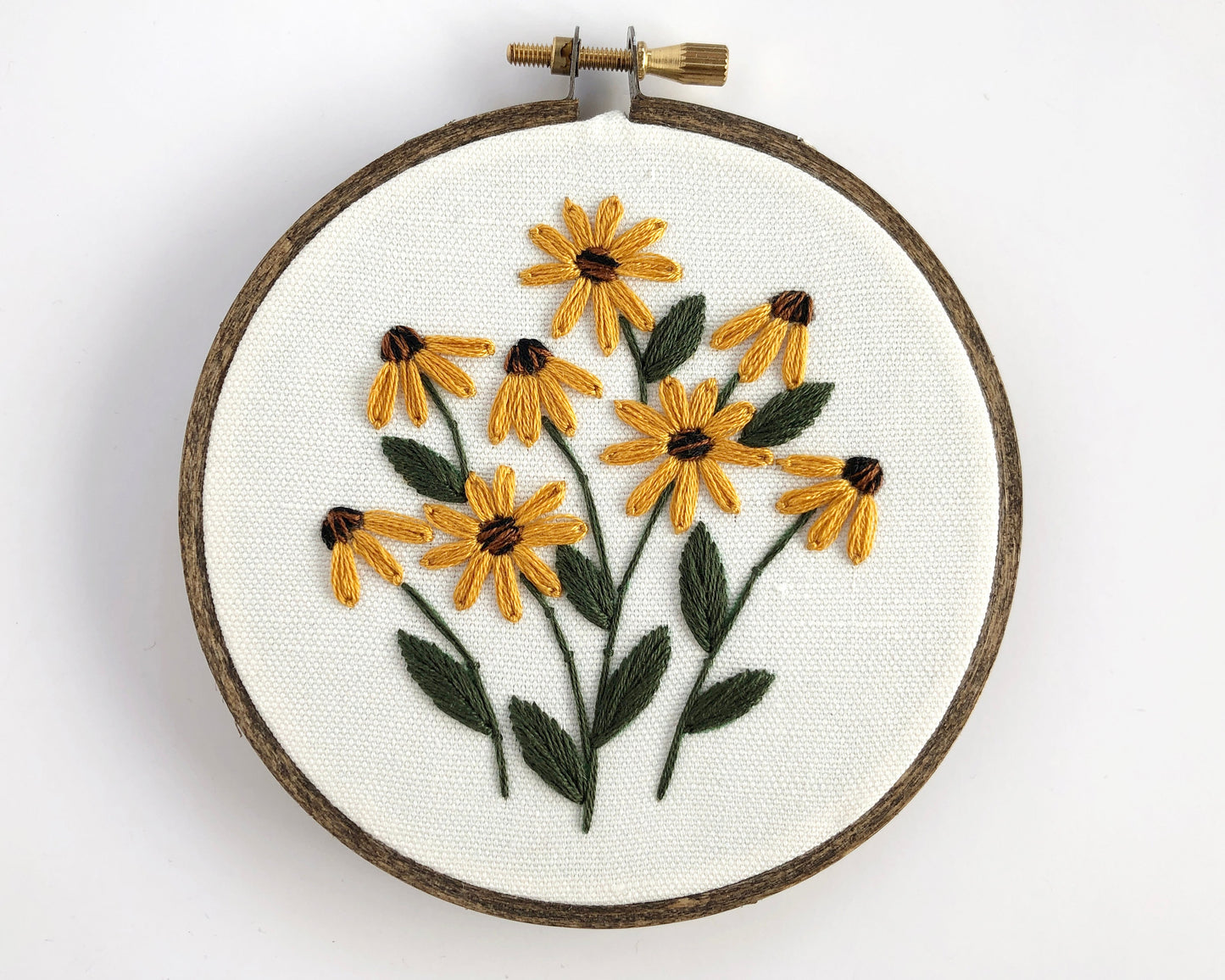 Mini Wildflower Kit, Embroidery Kit, DIY Craft, Botanical Embroidery, Beginner embroidery pattern, Wildflower Embroidery, Sunflower kit