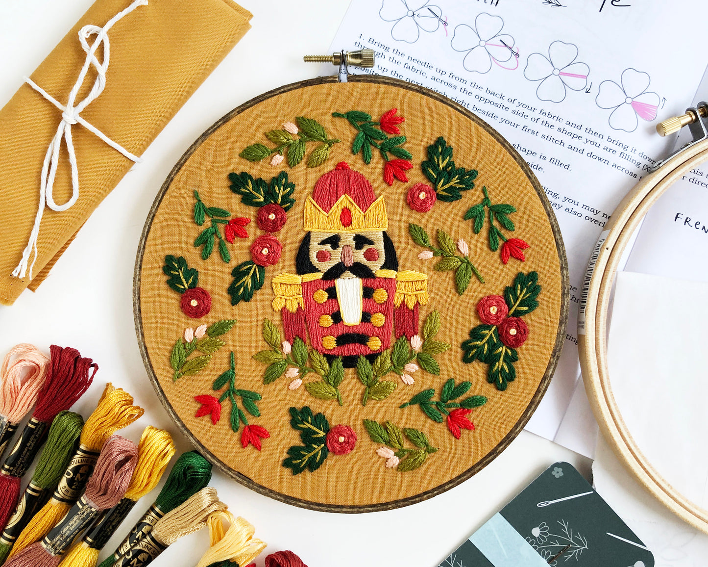 Christmas Embroidery Kit Beginner, Beginner Kit, Modern Embroidery