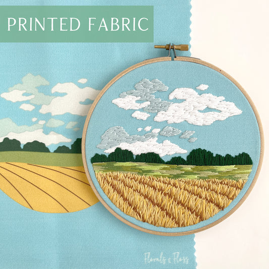 Printed Fabric Only - Prairie Field - 6"